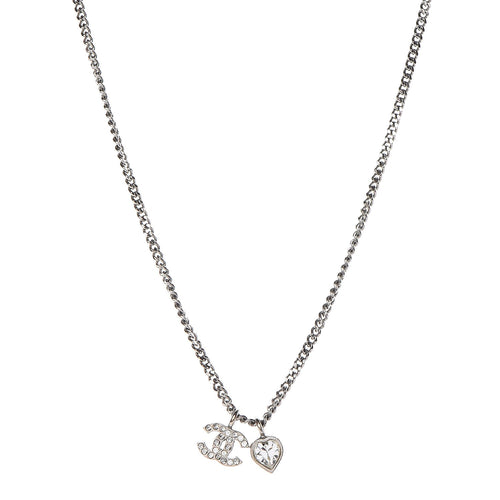 Crystal Mini Heart CC Necklace