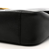 Calfskin Matelasse Medium GG Marmont Shoulder Bag Black