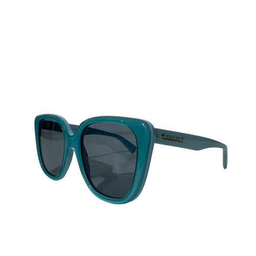 Retro Blue Square Frame Sunglasses