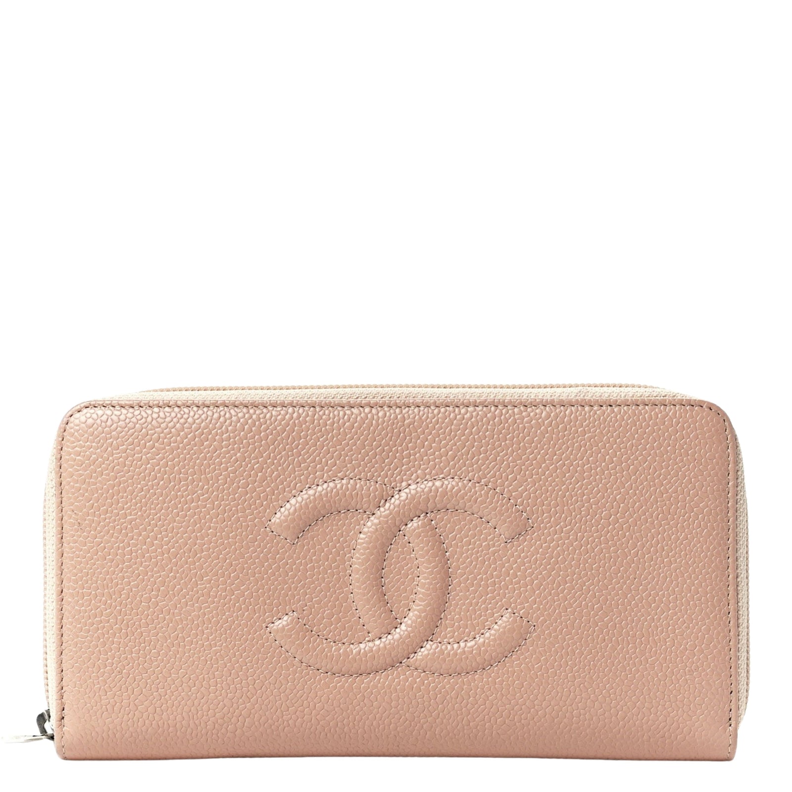 Caviar Large CC Zip Around Wallet