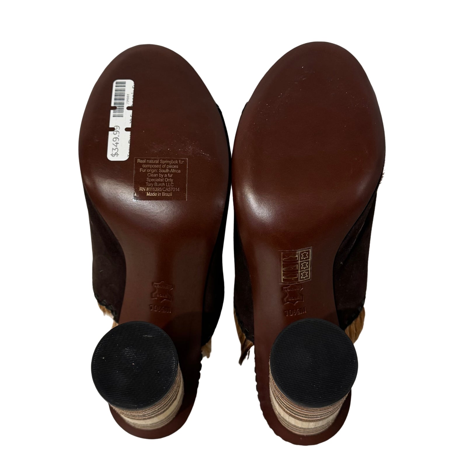 Phoenix Fur Mule Sandals 10.5