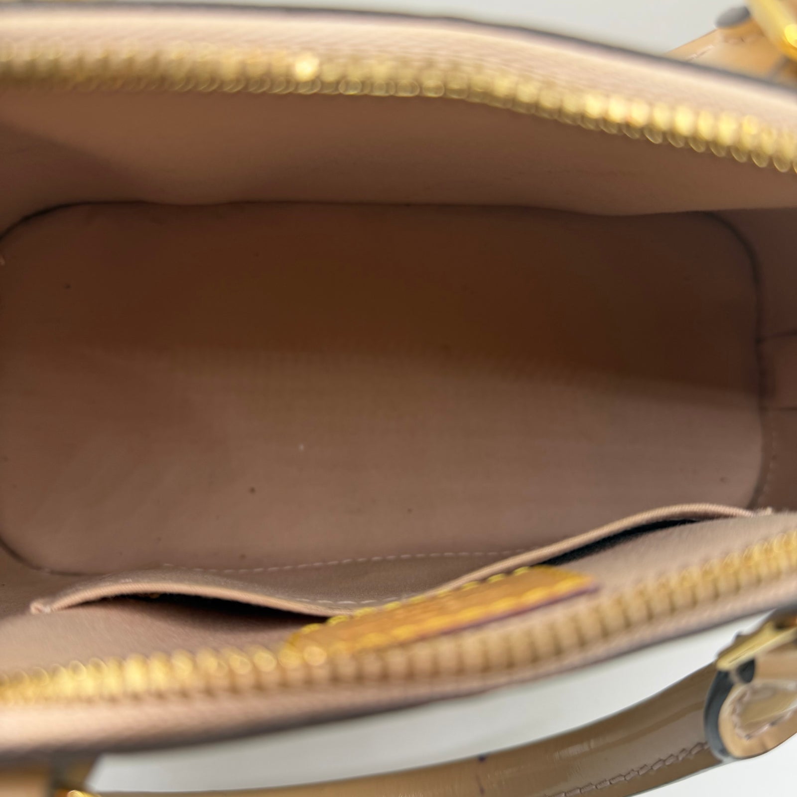 Citrine Monogram Vernis Alma BB Bag