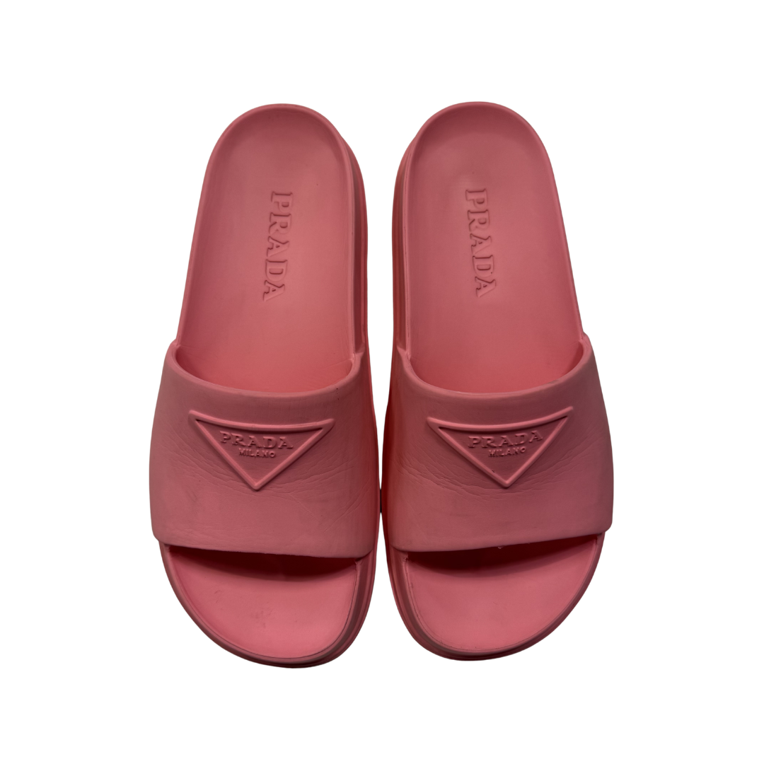 Pink Rubber Slides 35