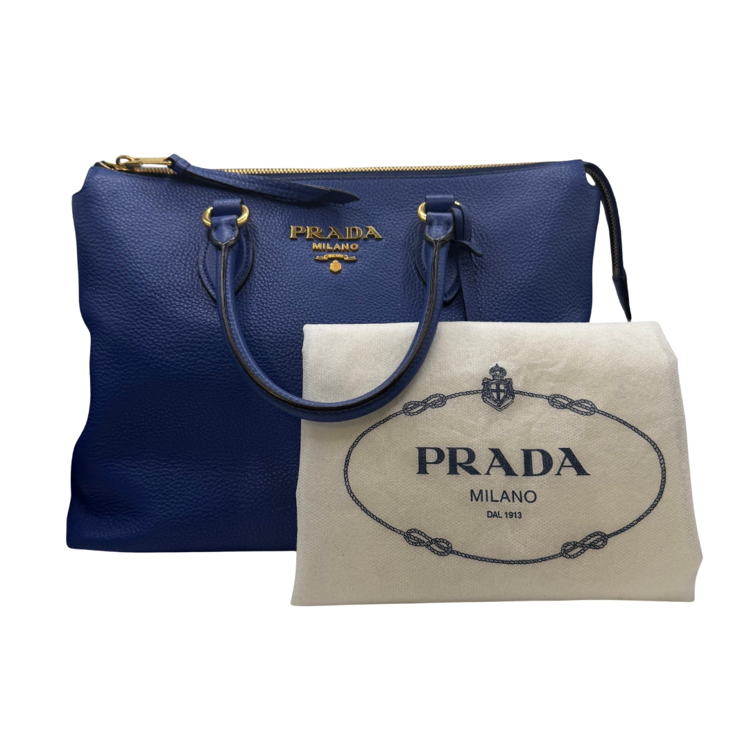 Vitello Daino Leather Top Handle Bag