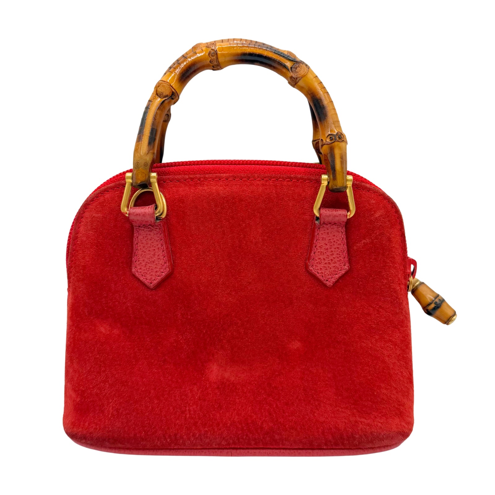 Vintage Mini Bamboo Suede Crossbody Bag