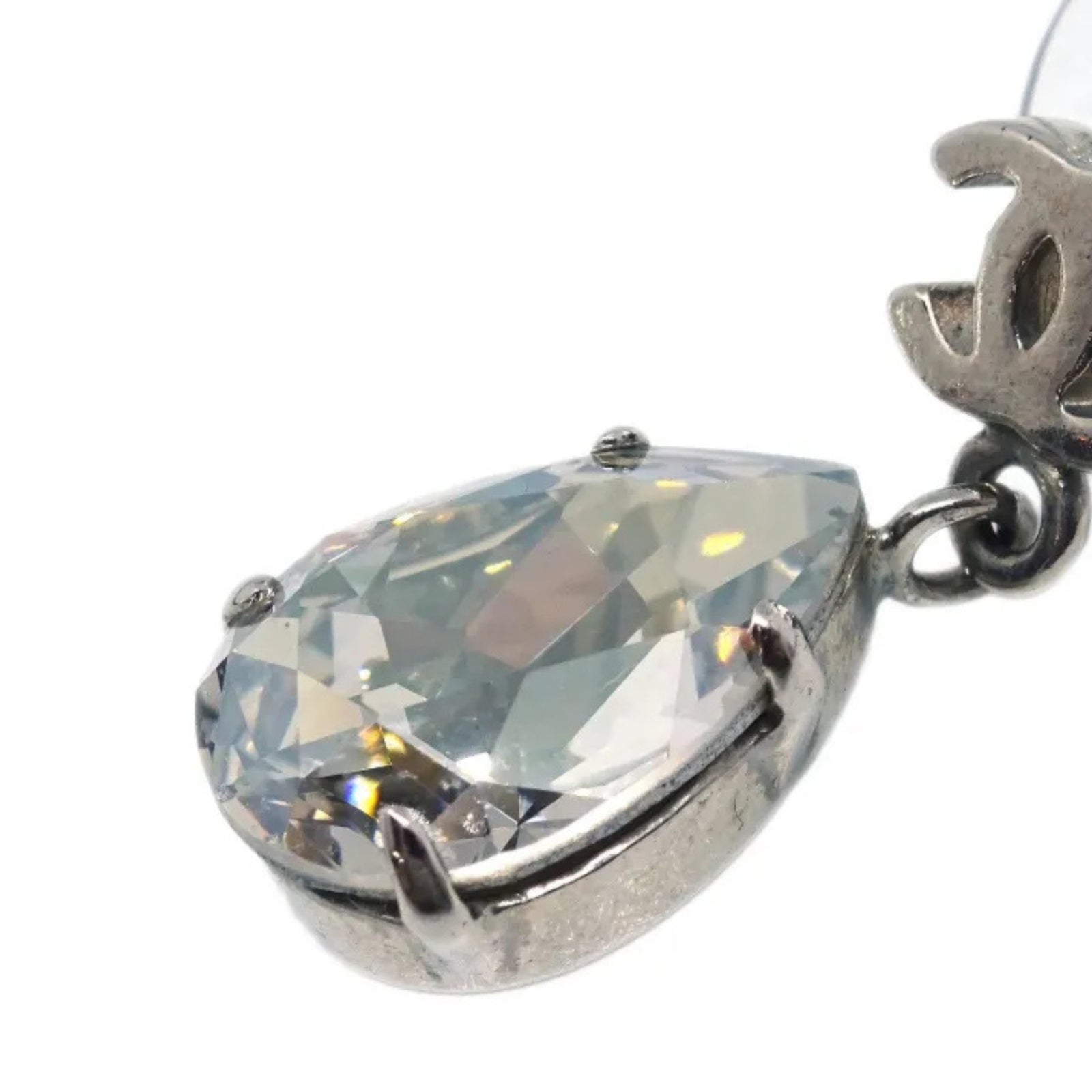 CC Tear Drop Crystal Earrings