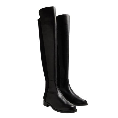 Black Leather 5050 Over the Knee Boot 36
