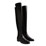 Black Leather 5050 Over the Knee Boot 36