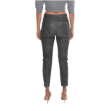 Leather Tea Slim-Fitting Pants
