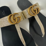 Metallic Marmont Leather Sandals 39.5