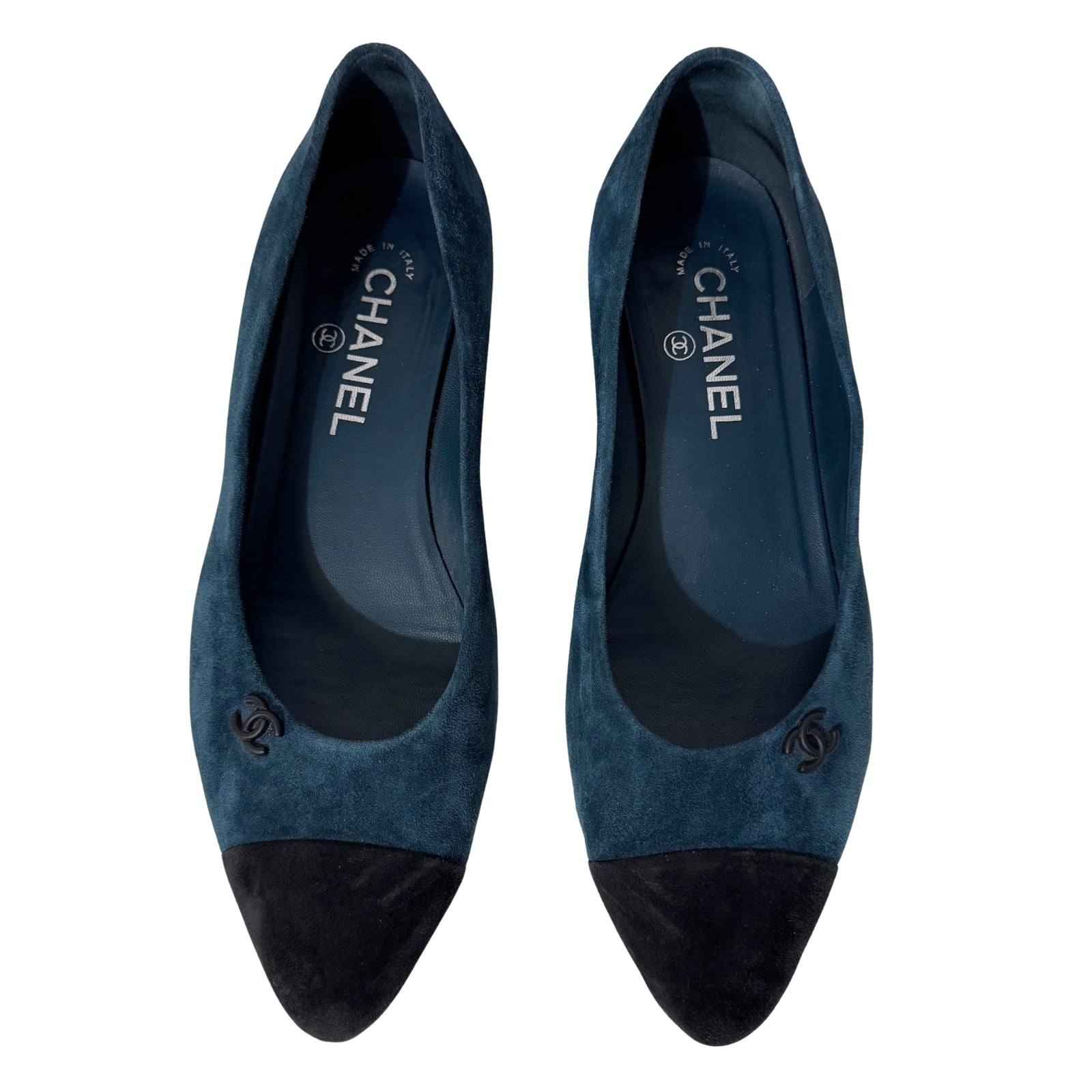 Navy Velvet Shoes 38