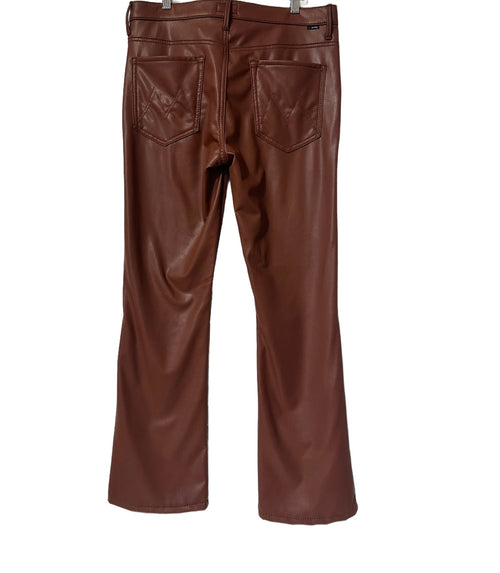 Brown Vegan Leather Pants