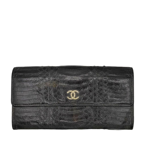 Python Leather Continental Wallet