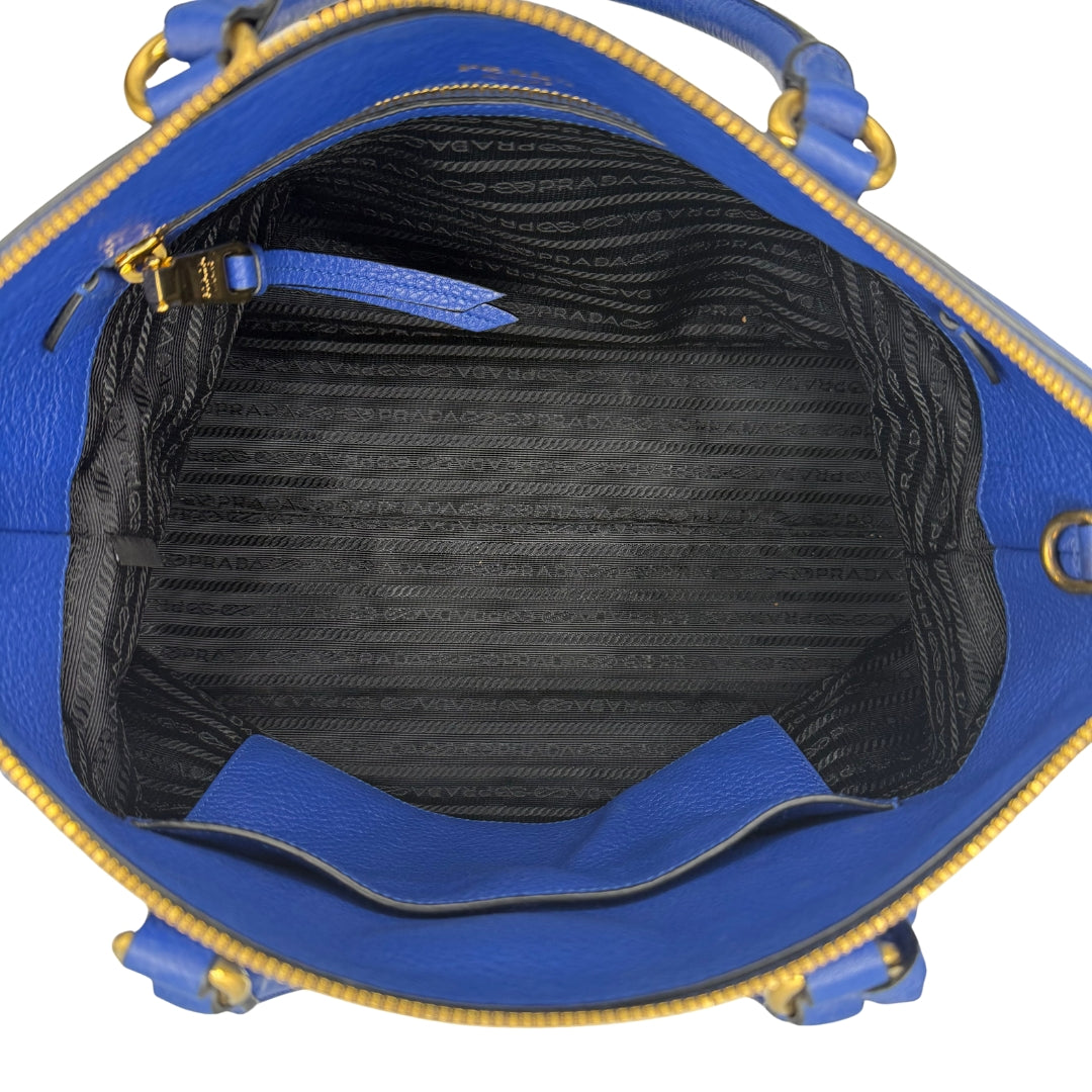 Vitello Daino Leather Top Handle Bag