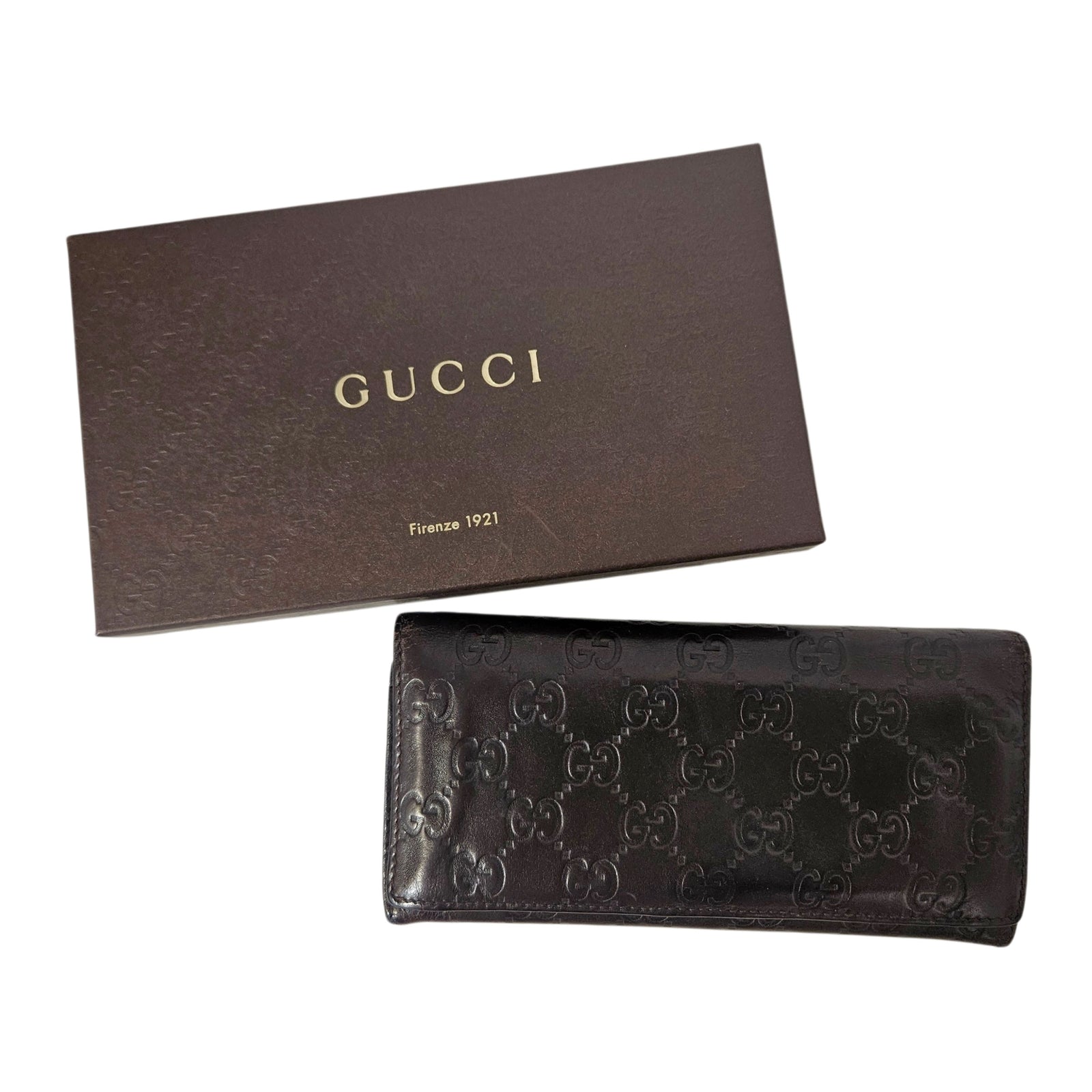 GG Continental Long Wallet in Brown