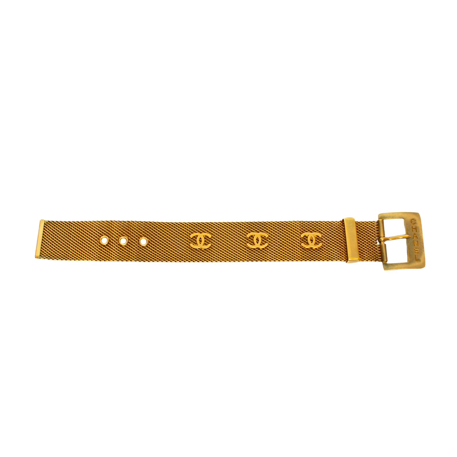 Rare Vintage Gold CC Mesh Belt Bracelet