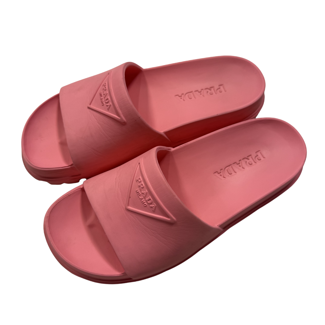Pink Rubber Slides 35