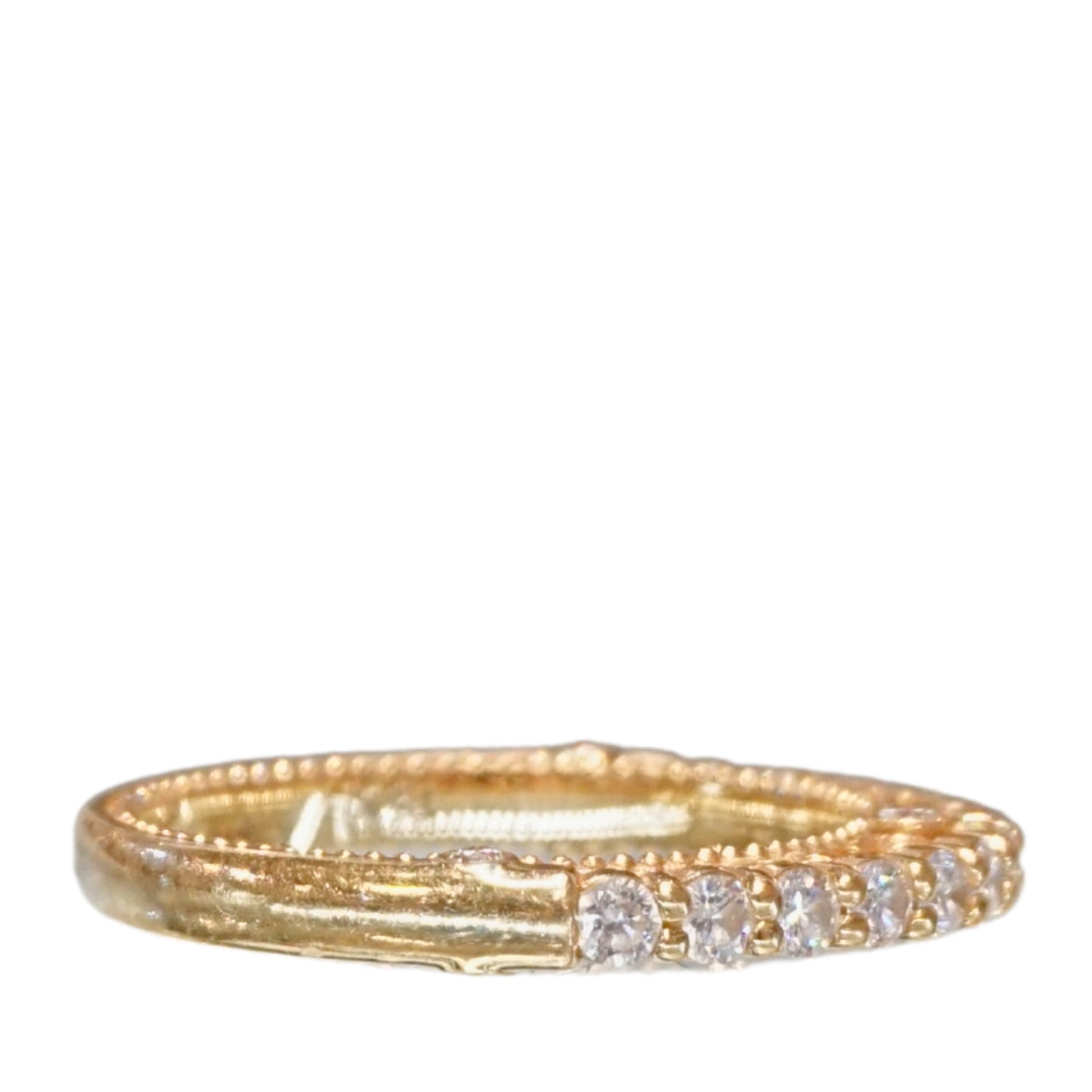 18K Yellow Gold  Half Eternity Ring
