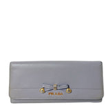 Saffiano Gray Bow Wallet