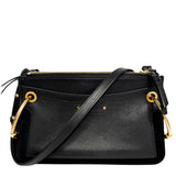 Roy Black Leather & Suede Small Crossbody
