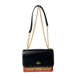 Coach Leather Klare Crossbody in Signature Canvas with Rivets