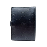 Blue Monogram Medium Ring Agenda Cover