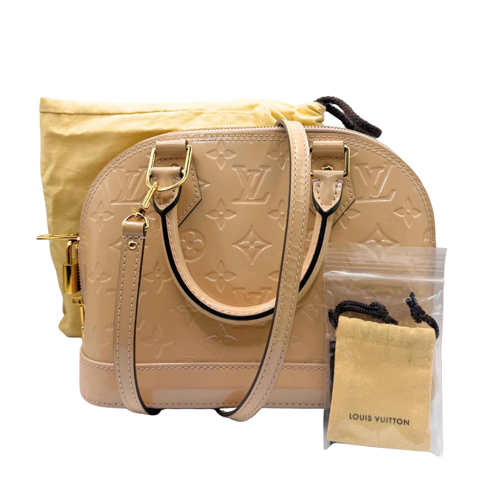 Citrine Monogram Vernis Alma BB Bag