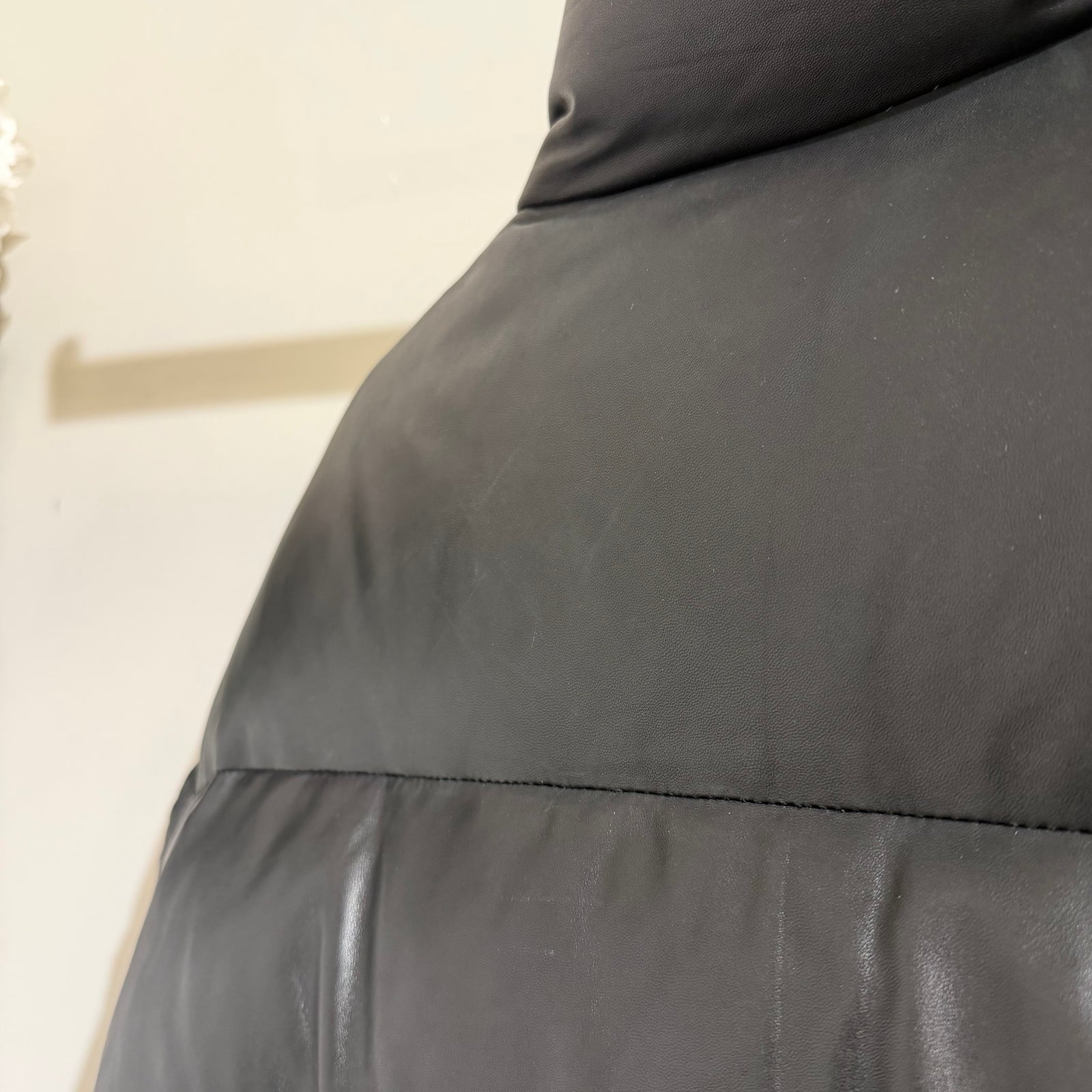 Lamb Leather Puffer Jacket