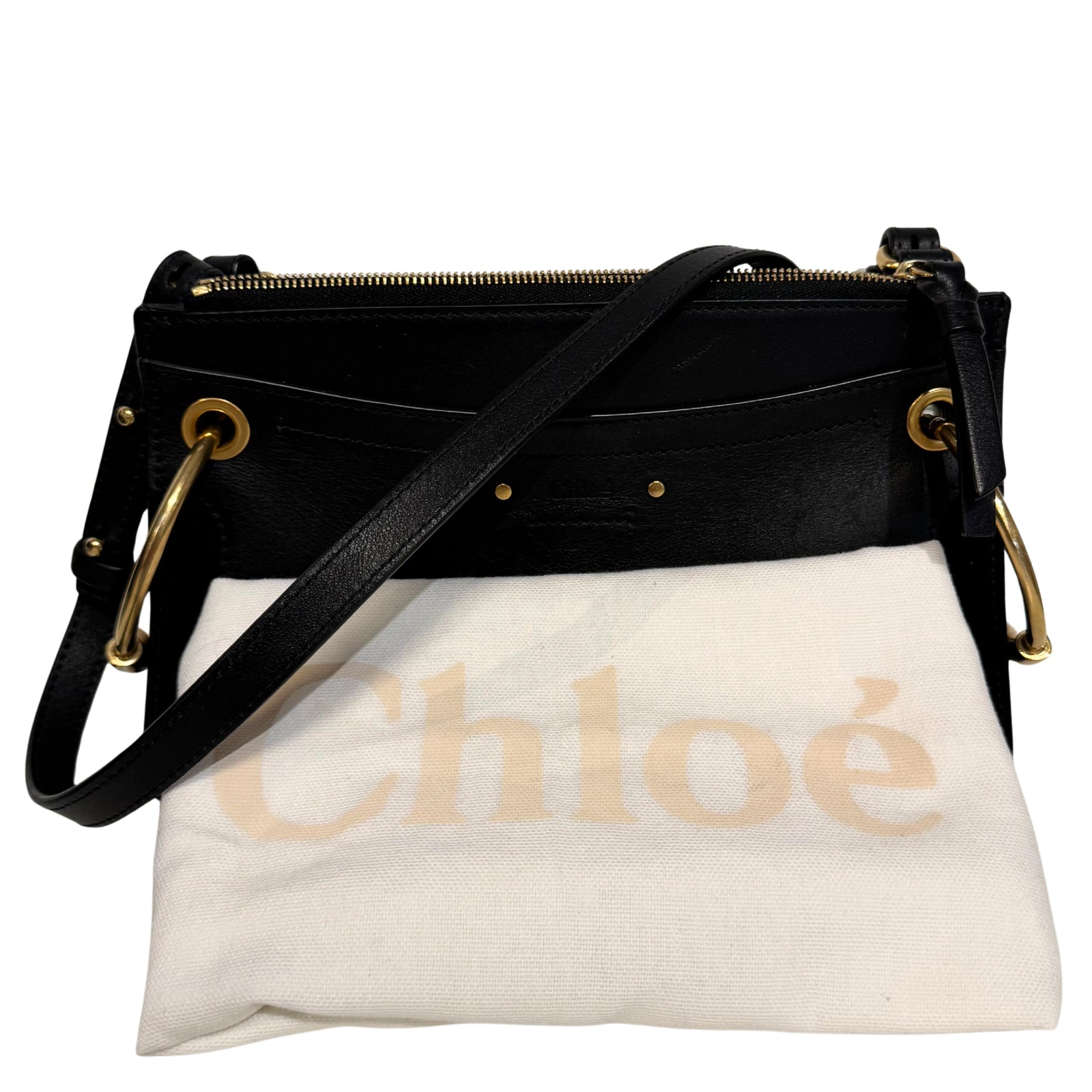 Roy Black Leather & Suede Small Crossbody