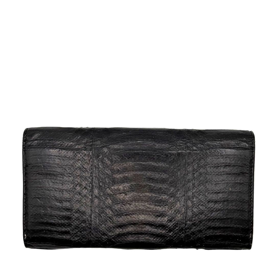 Python Leather Continental Wallet