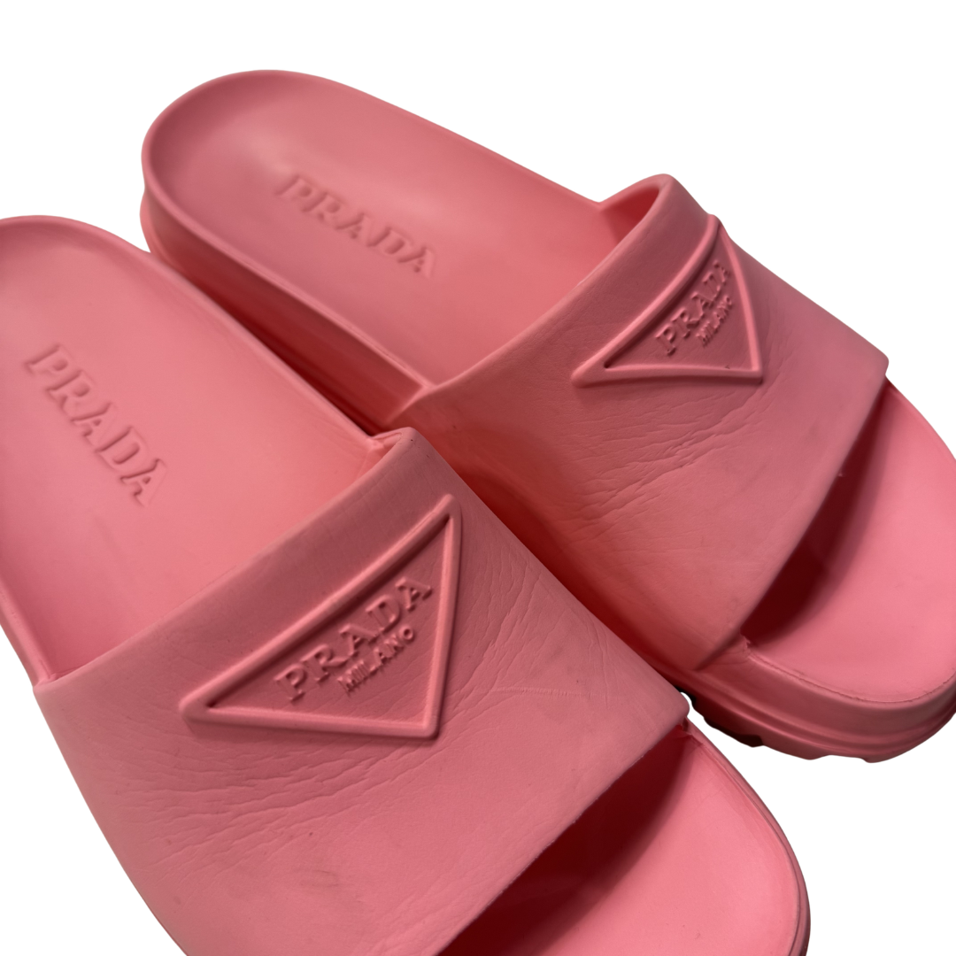 Pink Rubber Slides 35