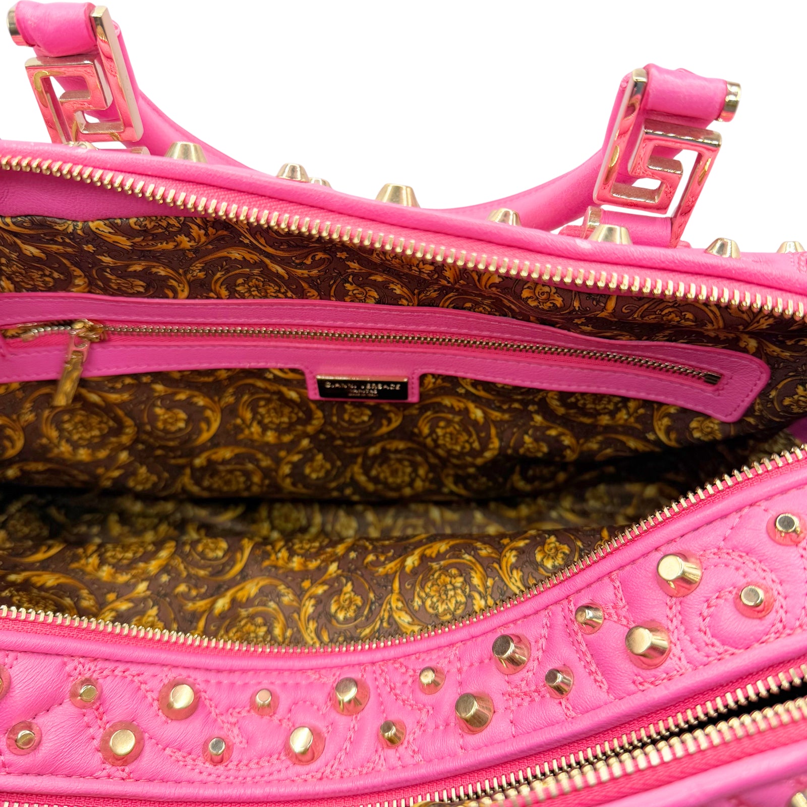 Barocco Quilted Nappa Vanitas Demetra Pink