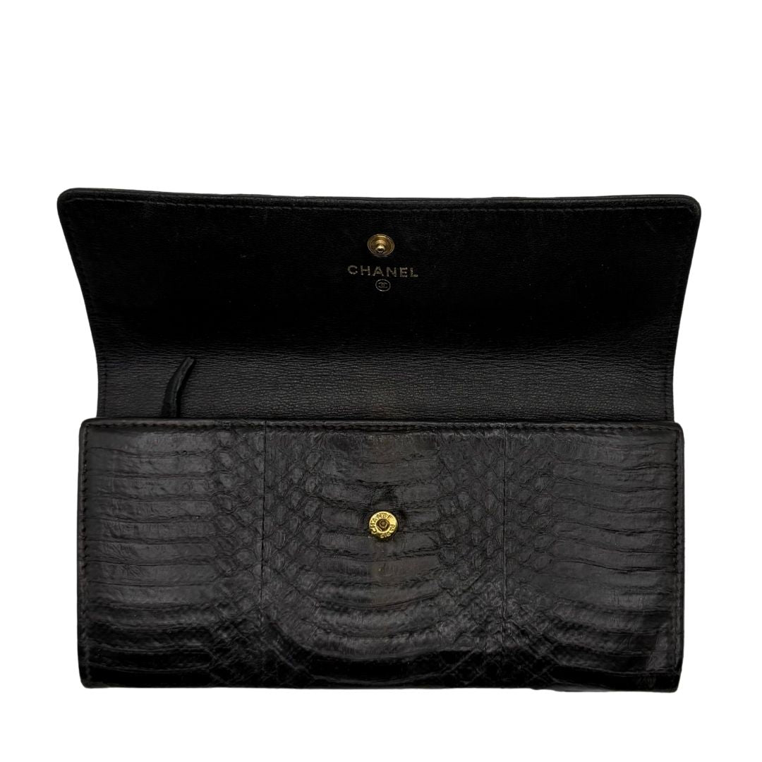 Python Leather Continental Wallet