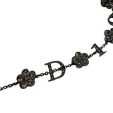 Crystal Necklace in Gunmetal Finish