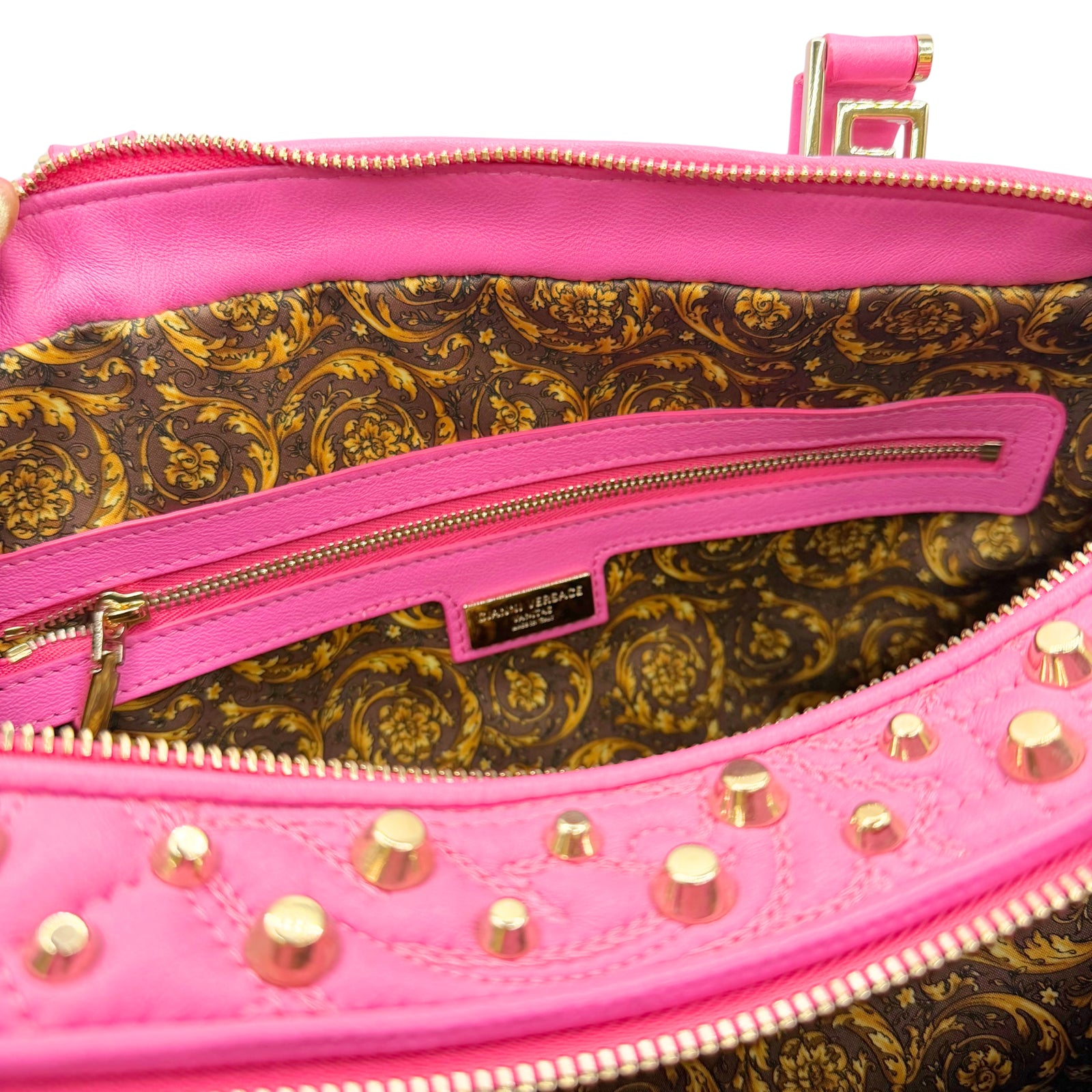 Barocco Quilted Nappa Vanitas Demetra Pink