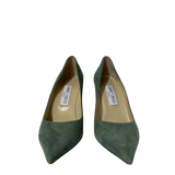 Sage Green Suede Heels 38