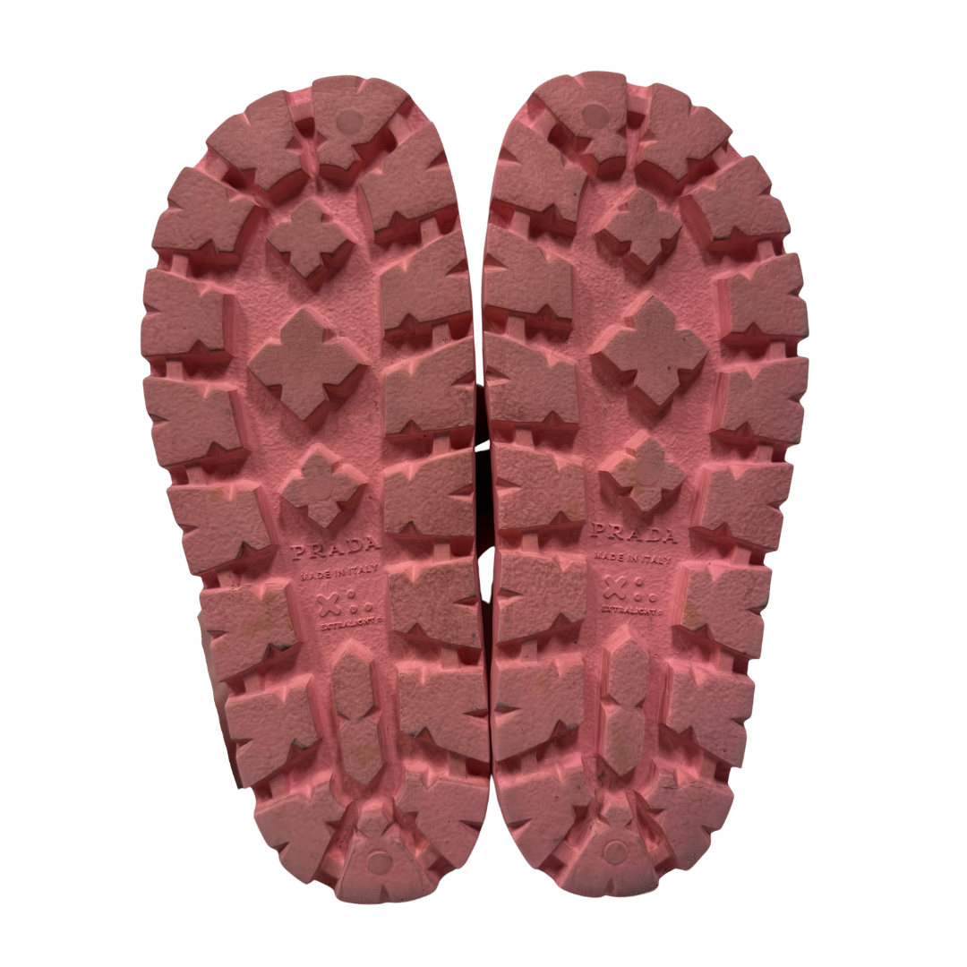 Pink Rubber Slides 35
