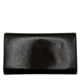Patent Leather Brown Trifold Wallet