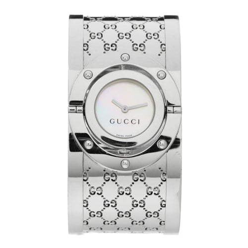 Stainless Steel Mother of Pearl 33mm Twirl Quartz Watch