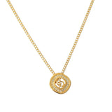 CD Logo Diamond-shaped Rhinestone Necklacde