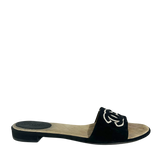 Suede Colorblock Pattern Slides 40