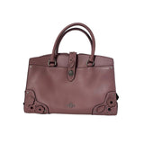 Dusty Rose Floral Embossed Satchel