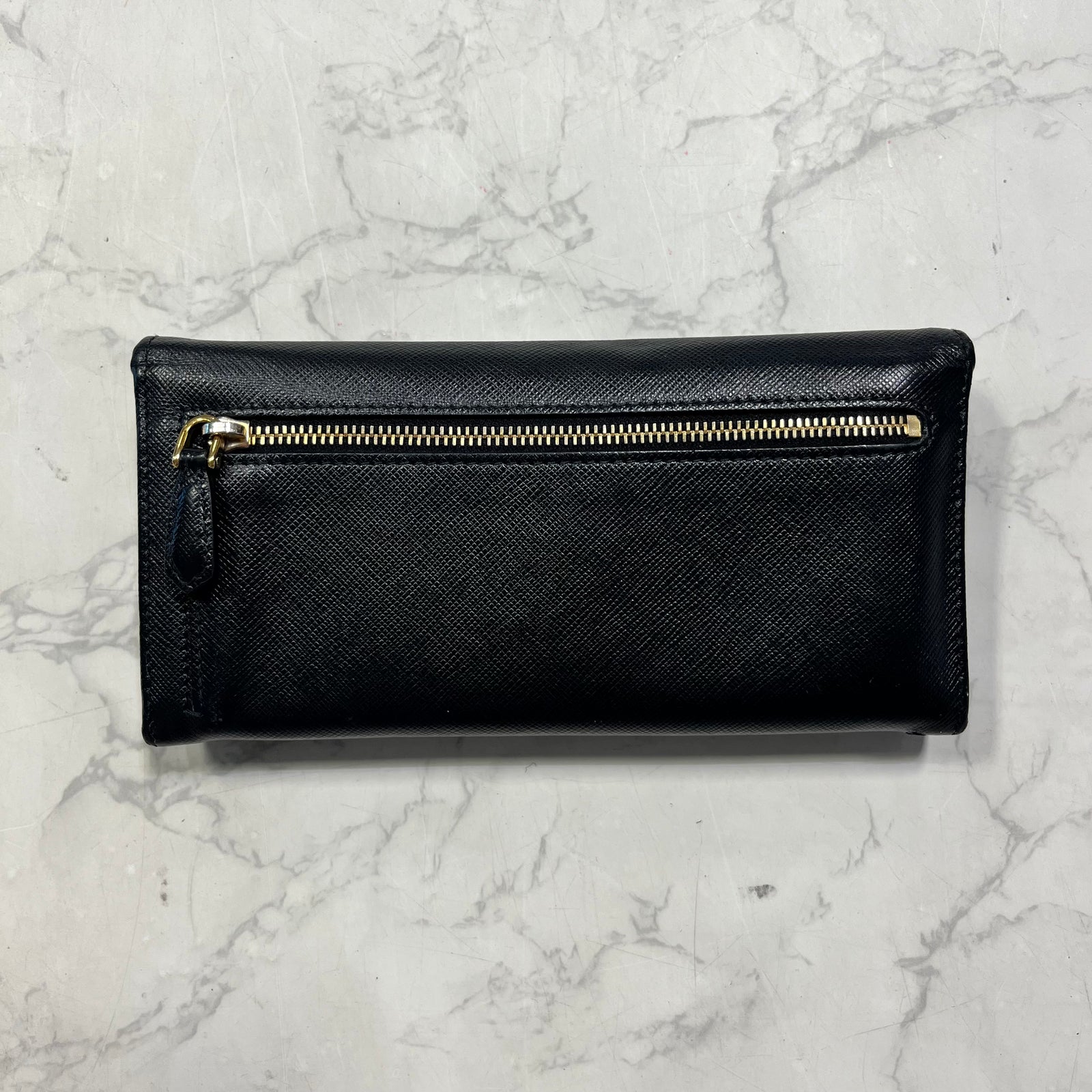 Saffiano Metal Continental Flap Wallet