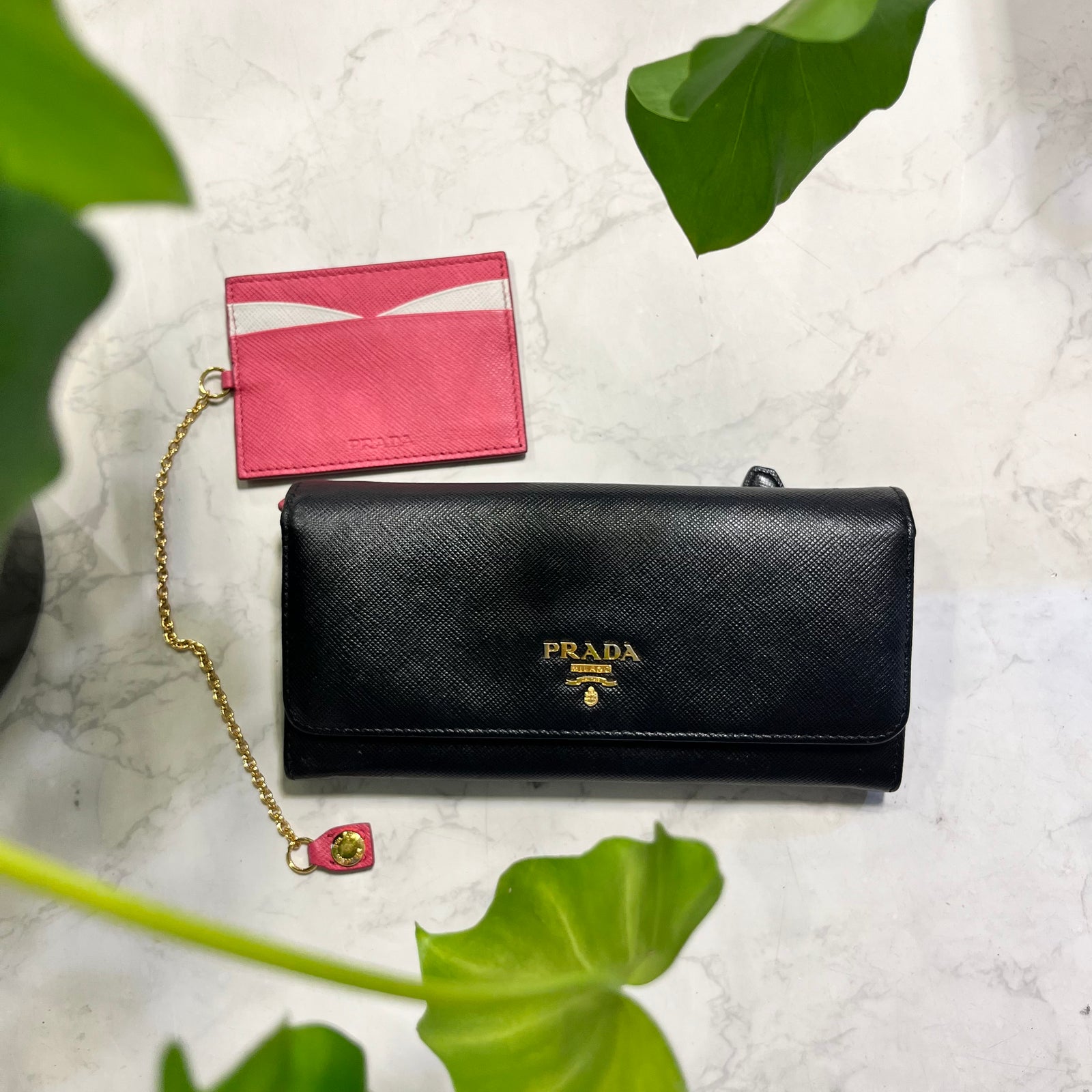 Saffiano Metal Continental Flap Wallet