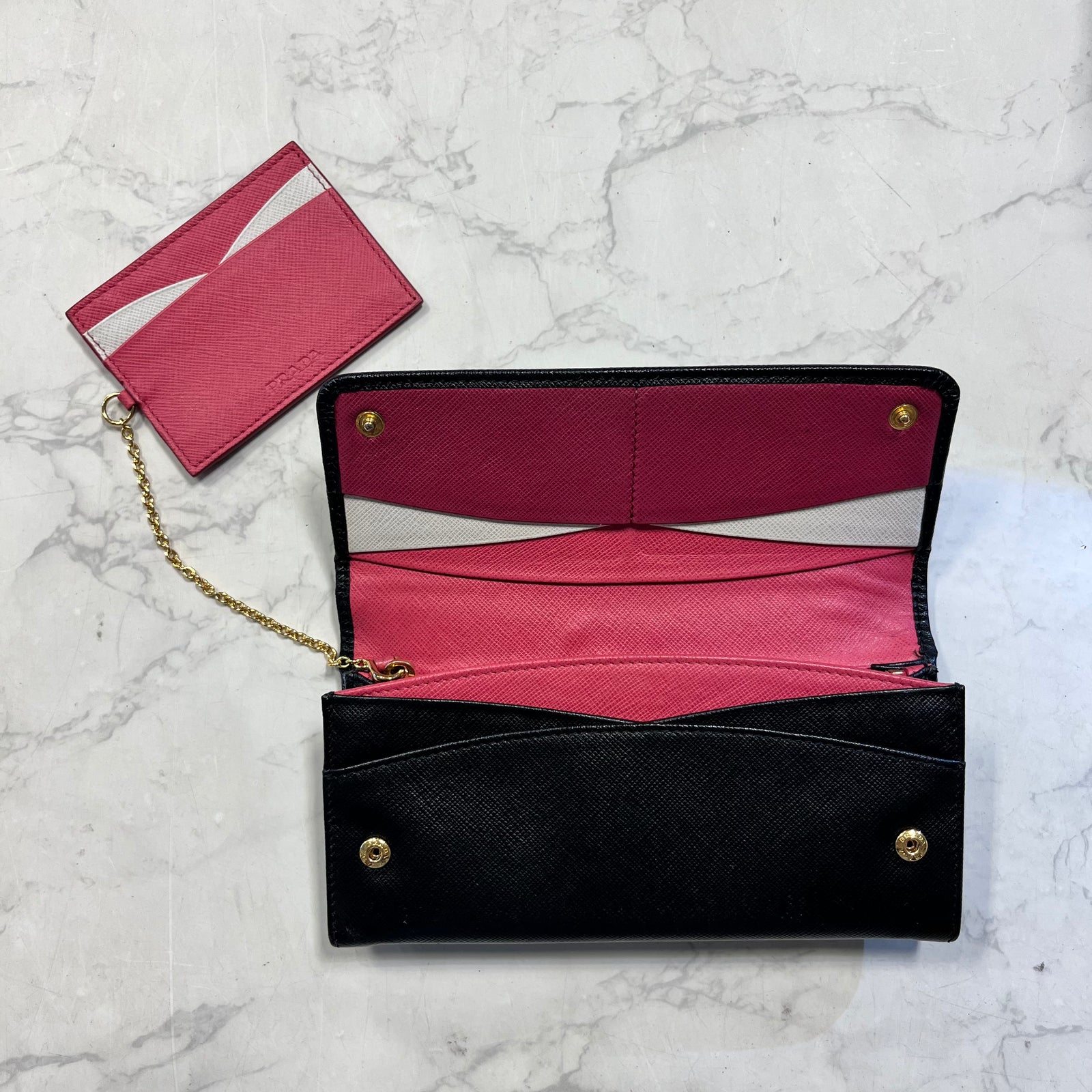 Saffiano Metal Continental Flap Wallet