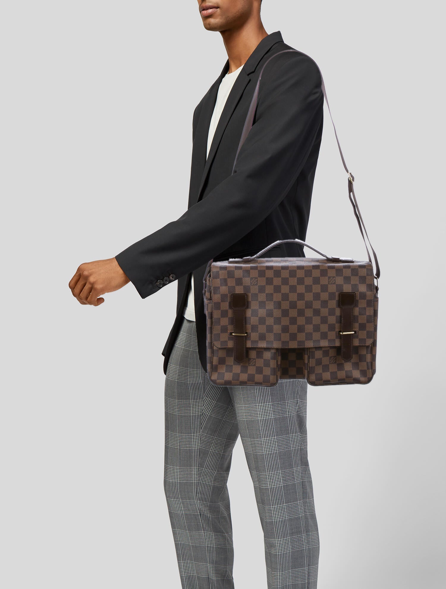 Louis Vuitton Damier Ebene Canvas Broadway Messenger Bag Louis Vuitton