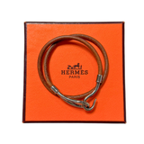 Natural Bridle Jumbo Hook Double Tour Bracelet Bouton