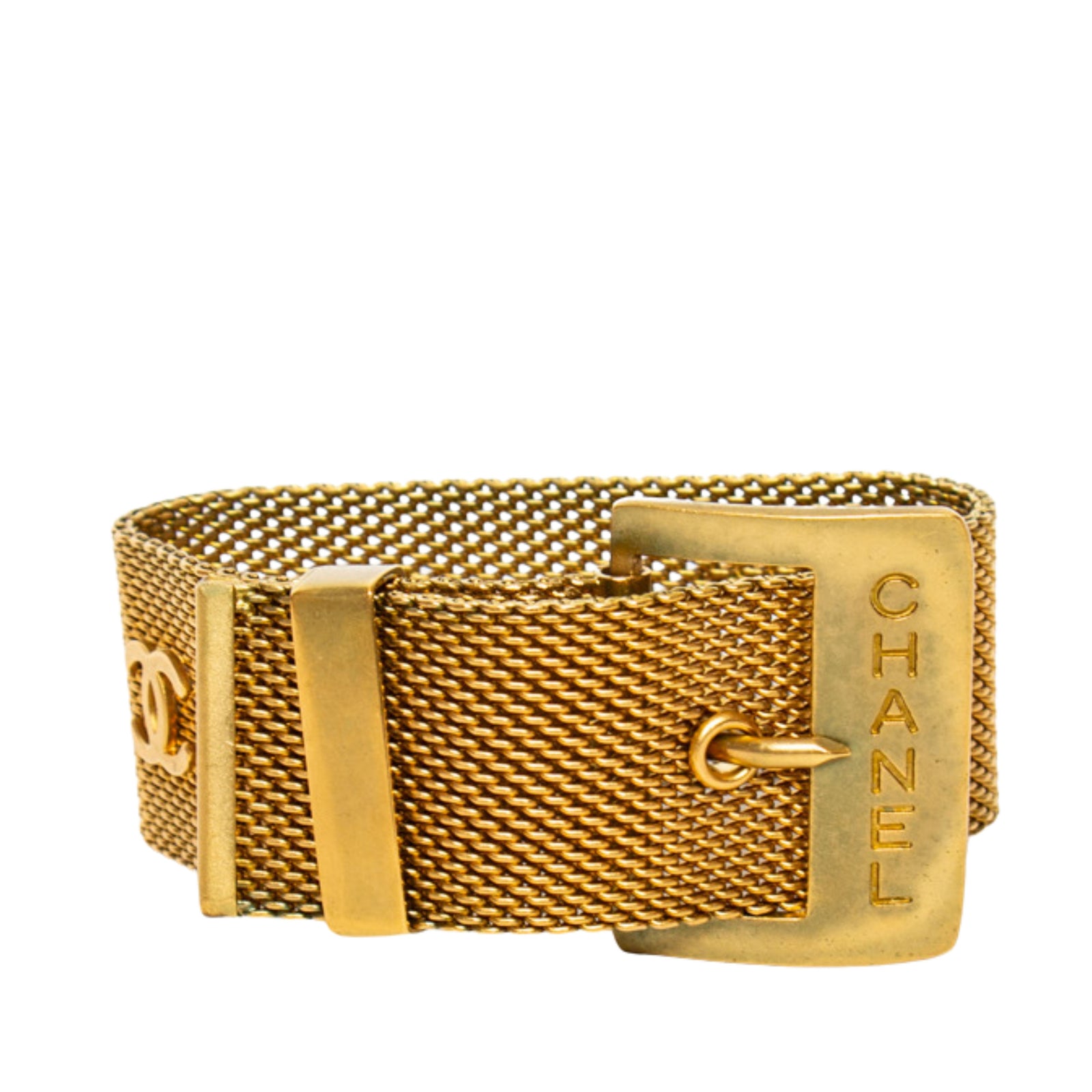 Rare Vintage Gold CC Mesh Belt Bracelet