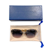 Jewel Cat Eye Sunglasses in Gradient Blue