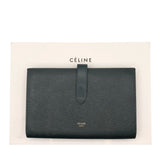 Large Strap Wallet in Grained Calfskin